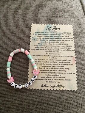 Handmade Let Them Beaded Bracelet